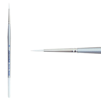 Silverwhite® Short Handle Foundation Watercolor Round Paint Brush 2 SilverBrush - Honey Bee Stamps