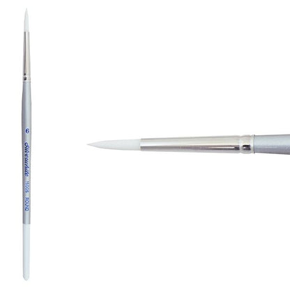 Silverwhite® Short Handle Foundation Watercolor Round Paint Brush 6 SilverBrush - Honey Bee Stamps