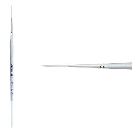 Silverwhite® Short Handle Foundation Watercolor Round Paint Brush - Script Liner 1 SilverBrush - Honey Bee Stamps