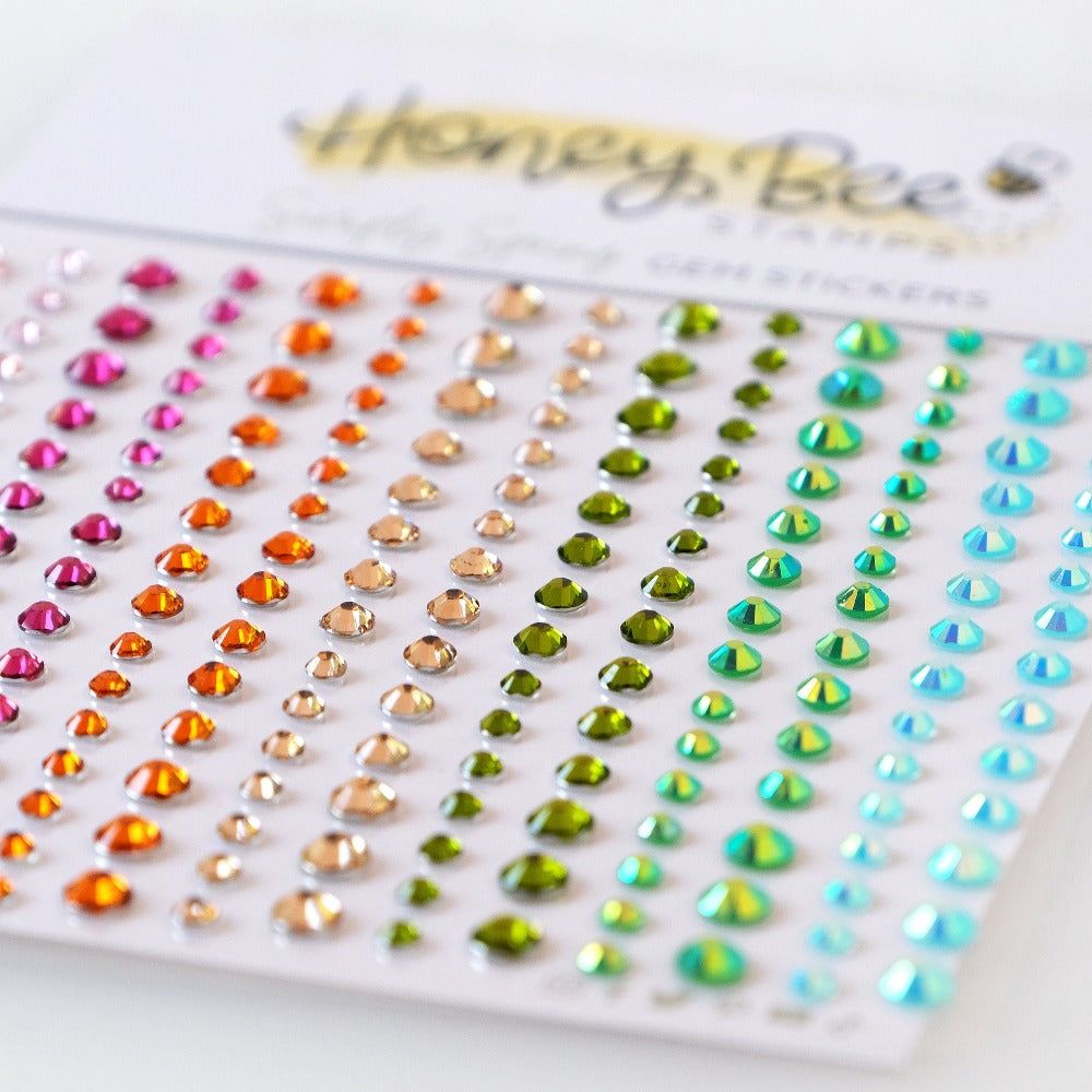 Simply Spring Gem Stickers - 210 Count - Honey Bee Stamps