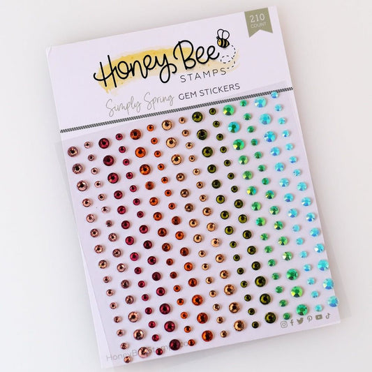 Simply Spring Gem Stickers - 210 Count - Honey Bee Stamps