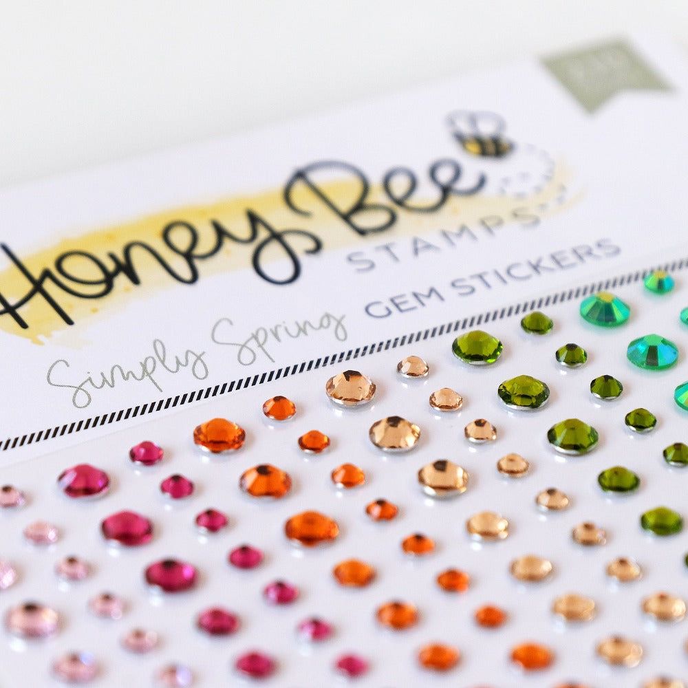 Simply Spring Gem Stickers - 210 Count - Honey Bee Stamps