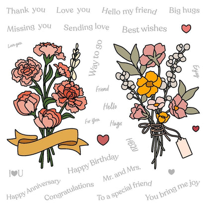 Simply Stated - 6x6 Photopolymer Stamp Set - Retiring - Honey Bee Stamps