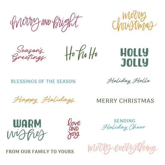 Simply Stated: Holiday - 4"x 6" Stamp Set - Honey Bee Stamps