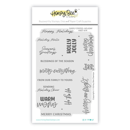 Simply Stated: Holiday - 4"x 6" Stamp Set - Honey Bee Stamps