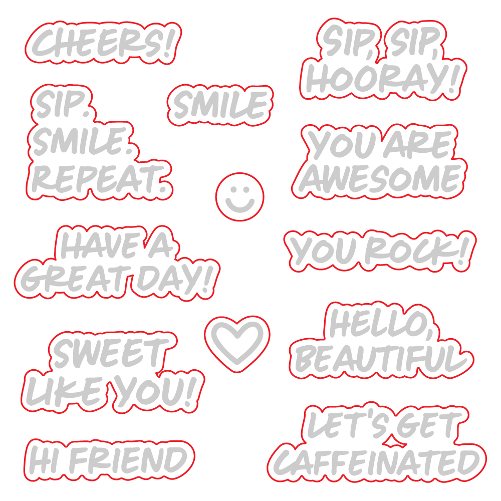 Sip. Smile. Repeat. - Honey Cuts - Coordinating Dies - Honey Bee Stamps