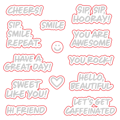 Sip. Smile. Repeat. - Honey Cuts - Coordinating Dies - Honey Bee Stamps