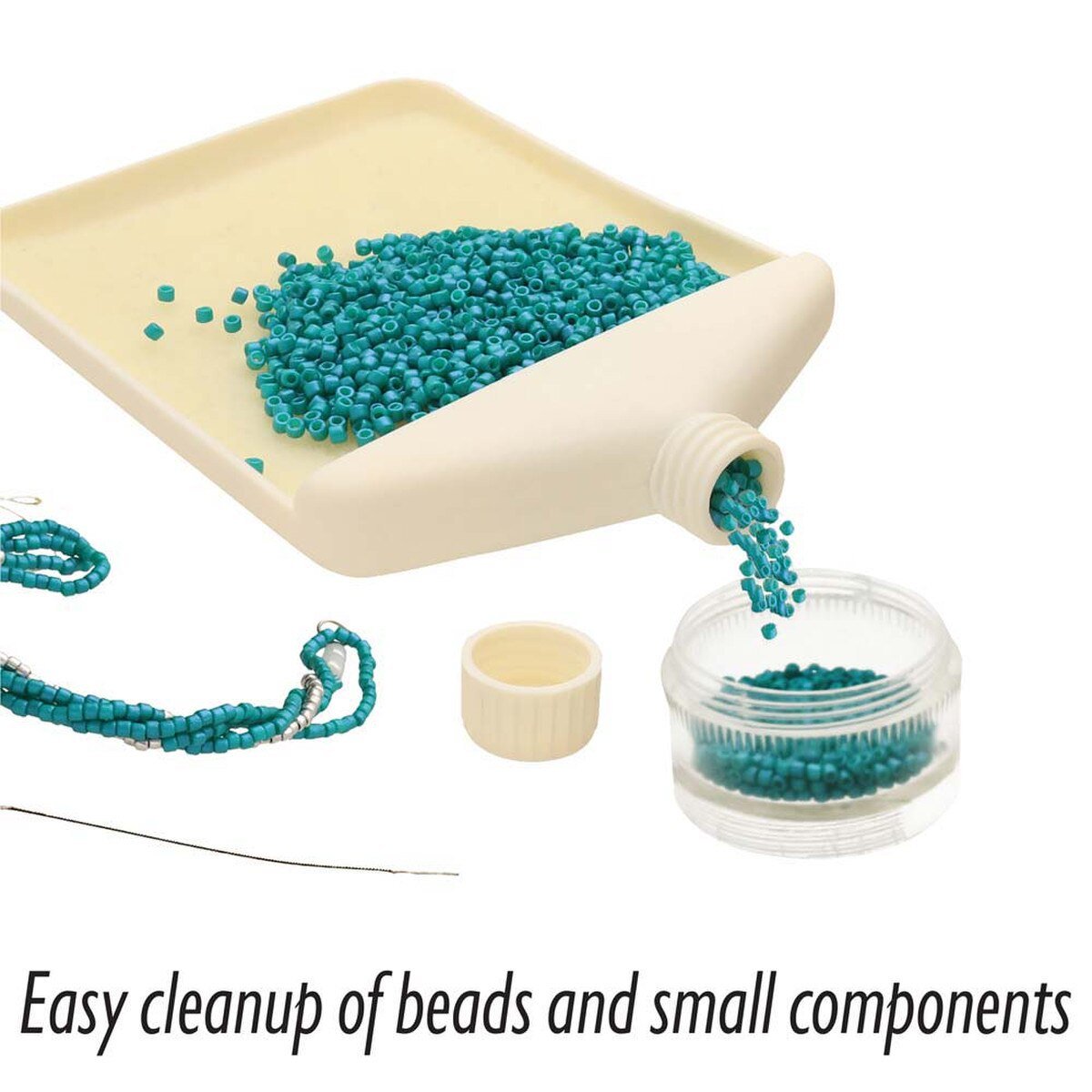 Small Embellishment and Bead Tray Funnel with Mat Insert - 3x4.75" - Honey Bee Stamps