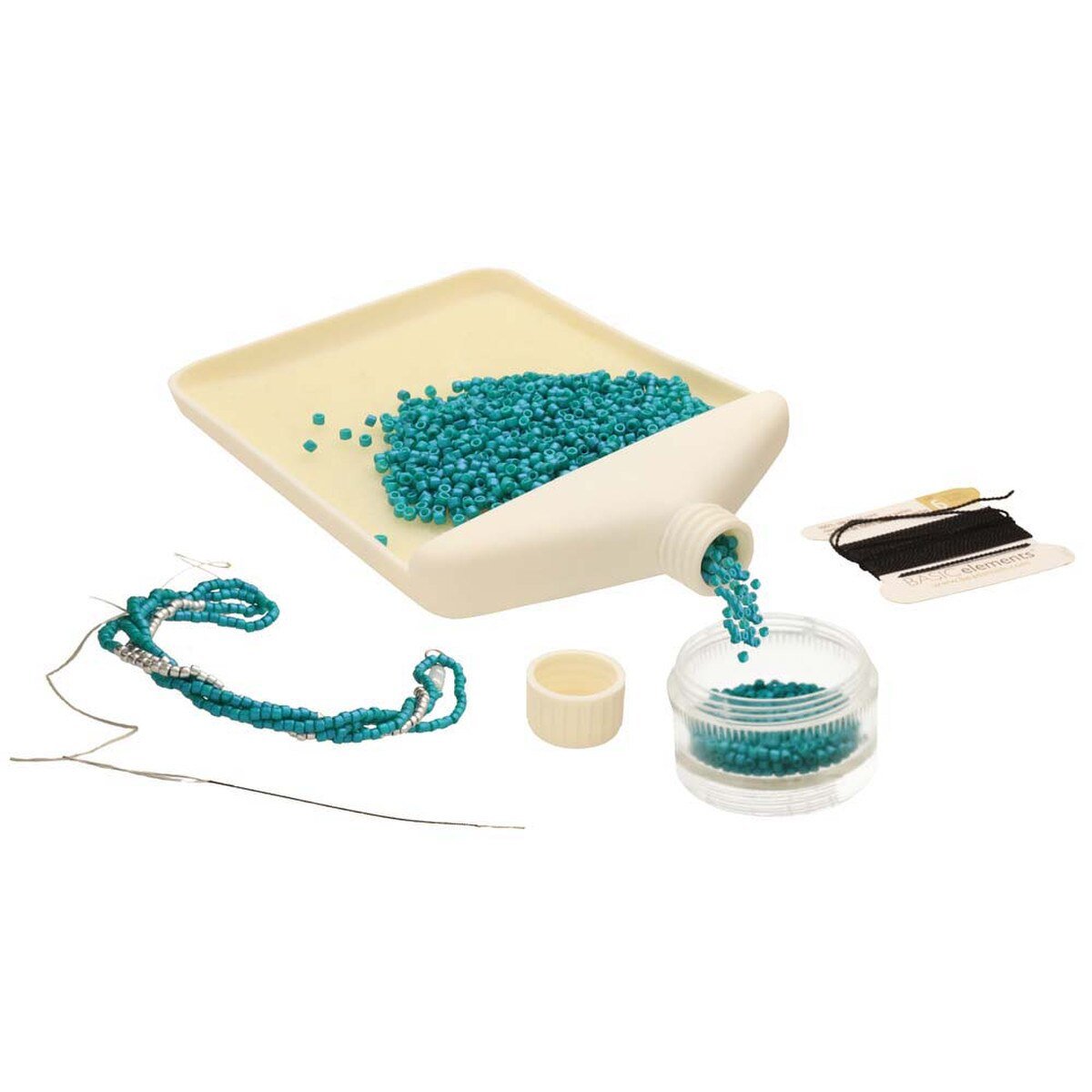 Small Embellishment and Bead Tray Funnel with Mat Insert - 3x4.75" - Honey Bee Stamps