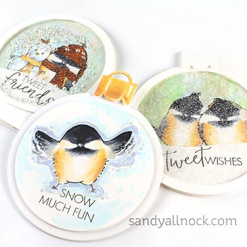 Snow Globe and Ornament Shaker Card - Honey Cuts - Stand - Alone Dies - Honey Bee Stamps