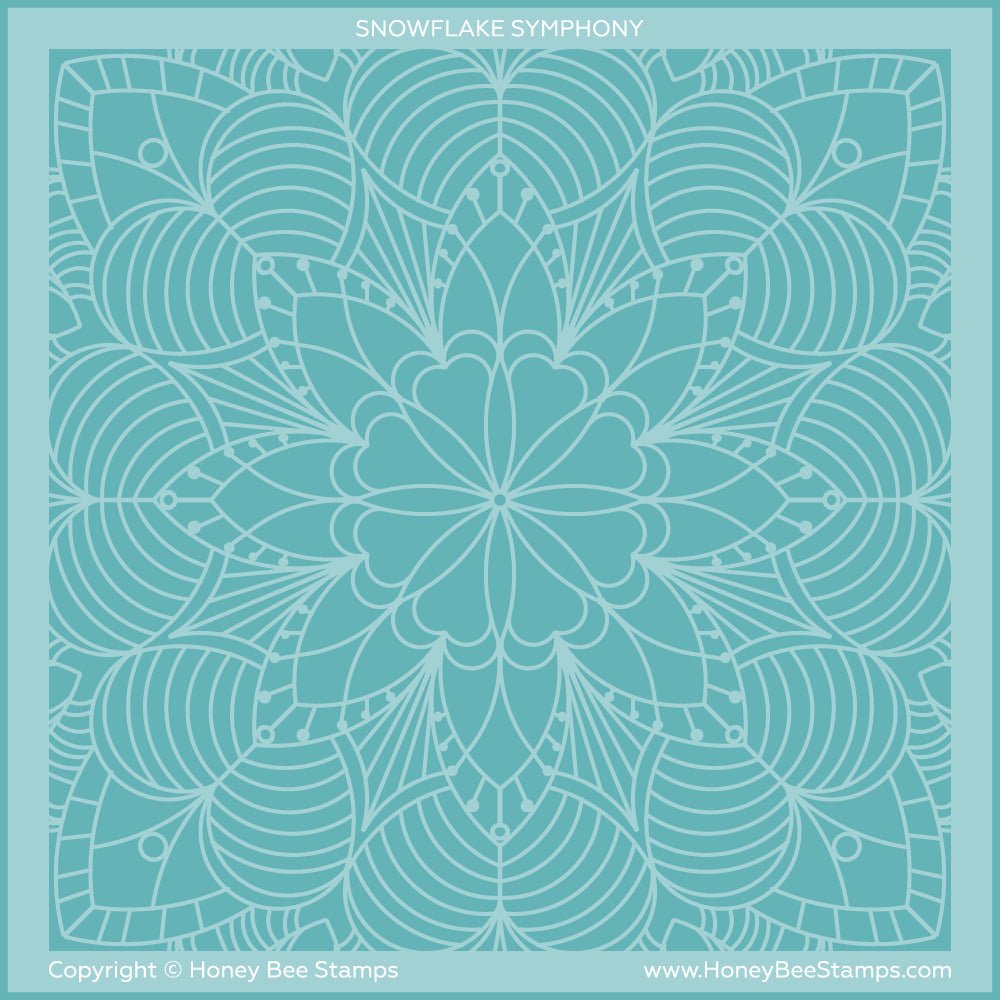Snowflake Symphony - 6"x6" Background Stencil - Honey Bee Stamps
