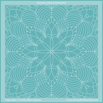 Snowflake Symphony - 6"x6" Background Stencil - Honey Bee Stamps