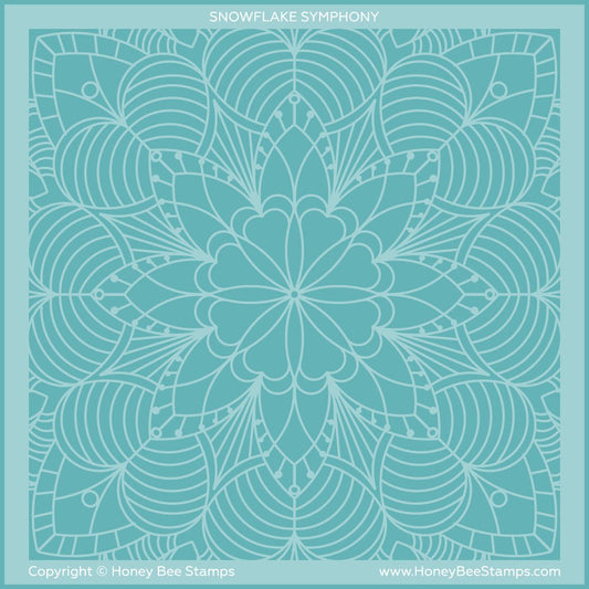 Snowflake Symphony - 6"x6" Background Stencil - Honey Bee Stamps