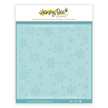 Snowflakes Background - Set of 2 - 6"x6" Layering Stencils - Honey Bee Stamps