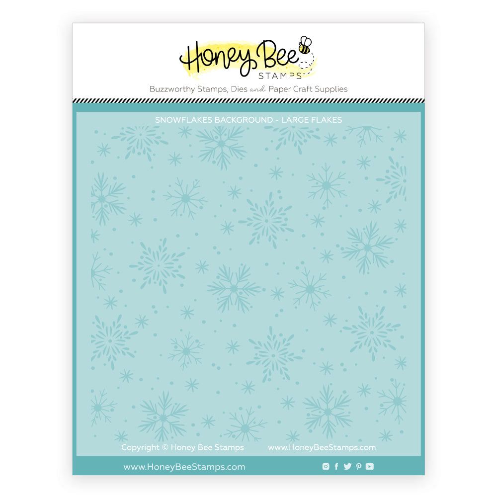 Snowflakes Background - Set Of 2 Layering Stencils - Honey Bee Stamps