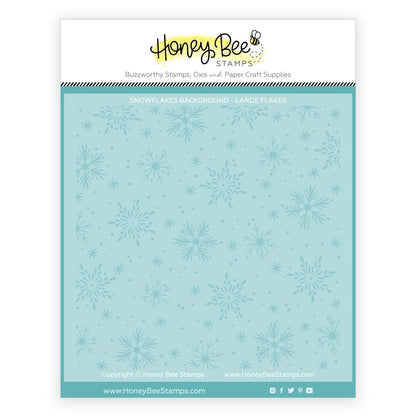 Snowflakes Background - Set Of 2 Layering Stencils - Honey Bee Stamps