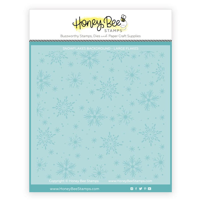 Snowflakes Background - Set Of 2 Layering Stencils - Honey Bee Stamps