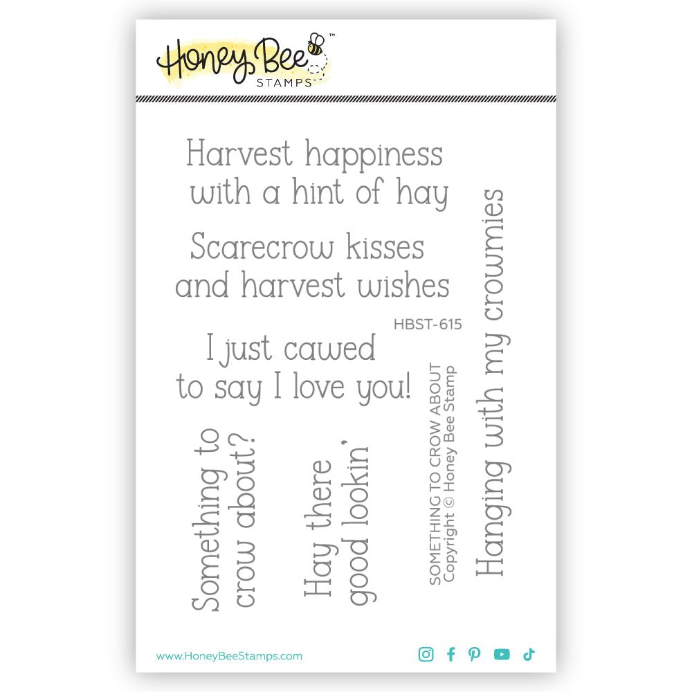 Something To Crow About - 3x4 Photopolymer Stamp Set - Honey Bee Stamps