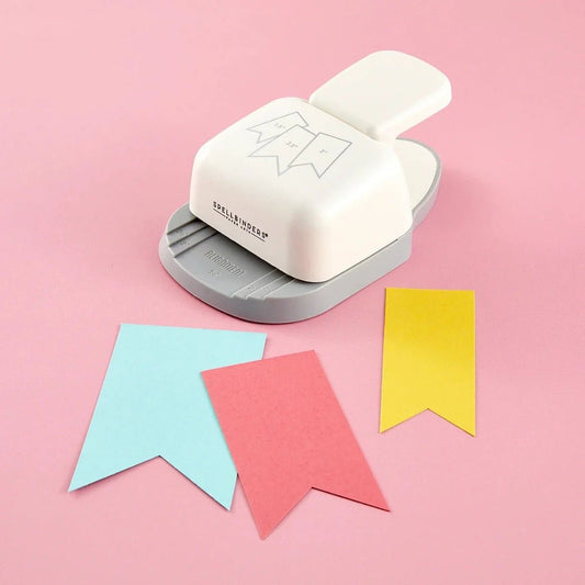Spellbinders 3 - in - 1 Banner Paper Punch - Honey Bee Stamps