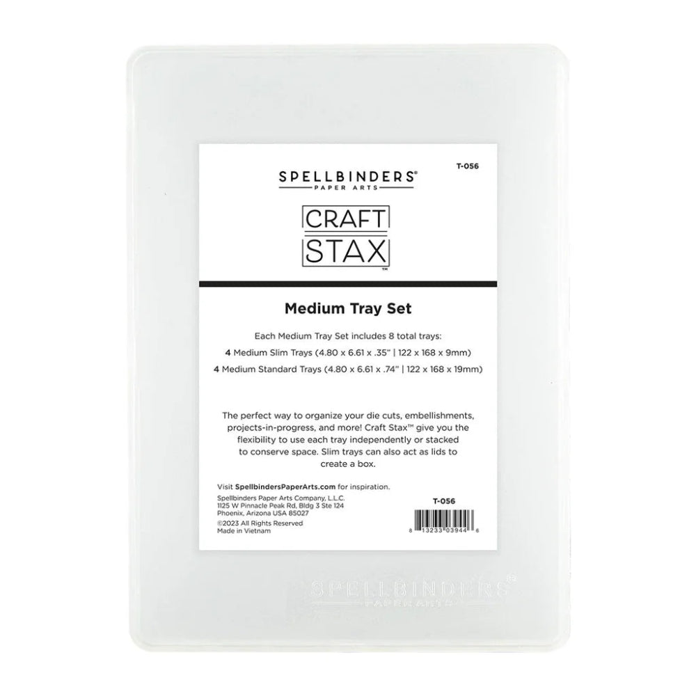 Spellbinders Craft Stax Medium Tray Set of 8 - Honey Bee Stamps