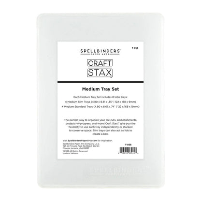 Spellbinders Craft Stax Medium Tray Set of 8 - Honey Bee Stamps