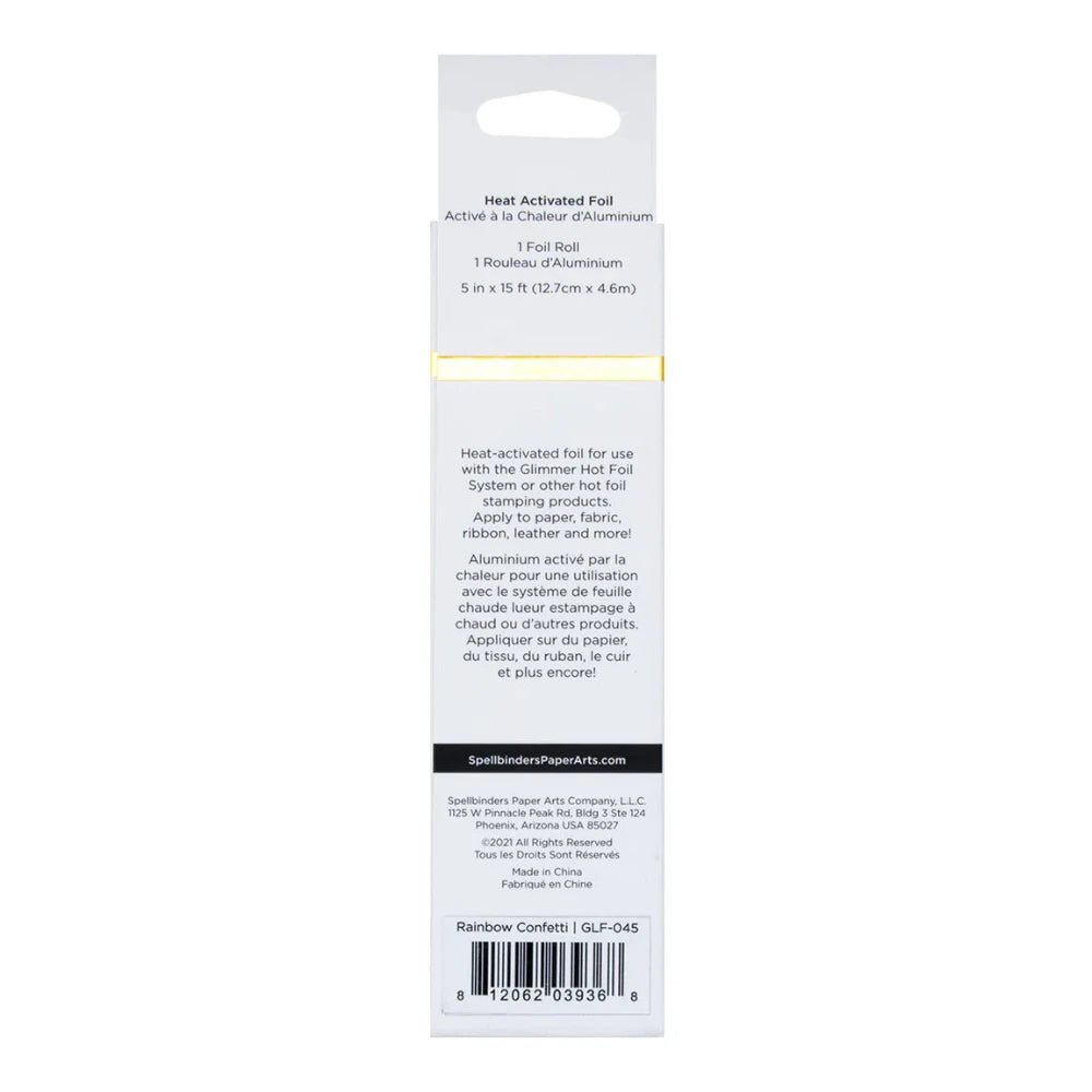 Spellbinders Glimmer Hot Foil - Rainbow Confetti Birthday - Honey Bee Stamps