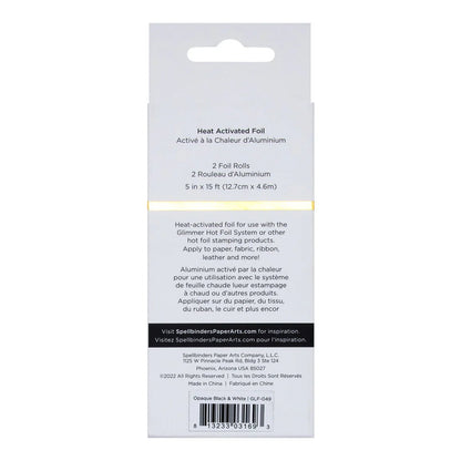 Spellbinders Glimmer Hot Foil - Variety Pack Black & White 2/pk - Honey Bee Stamps