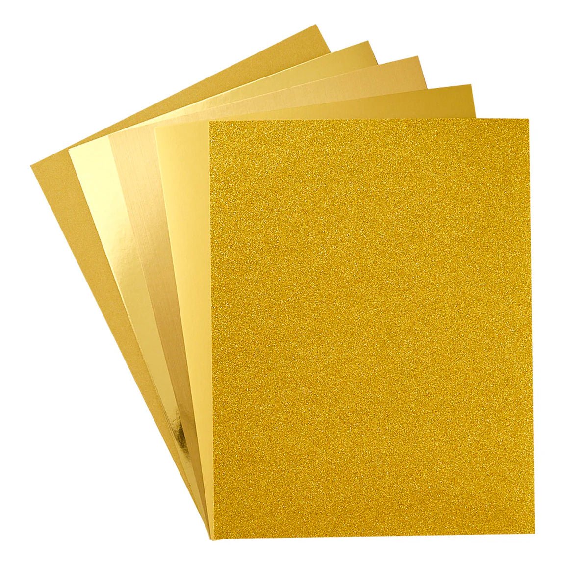 Spellbinders Gold Assortment Treasured Cardstock 8 1/2" X 11 - 15 Pack - Honey Bee Stamps