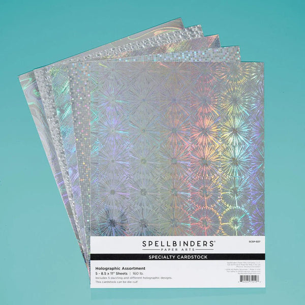 Spellbinders Holographic Assortment Specialty Cardstock 8-1/2" x 11" - Honey Bee Stamps Spellbinders Holographic Assortment Specialty Cardstock 8-1/2" x 11" - Honey Bee Stamps