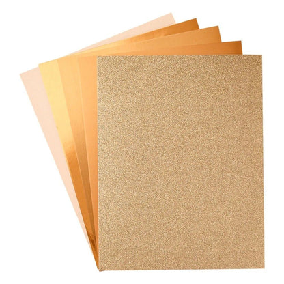 Spellbinders Rose Gold Assortment Treasured Cardstock 8 1/2" X 11 - 15 Pack - Honey Bee Stamps