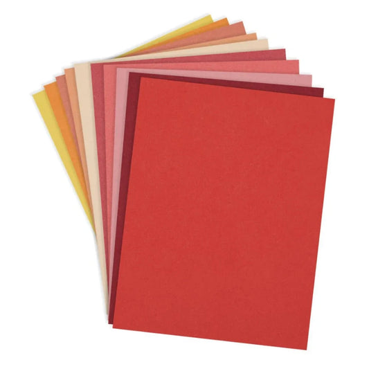 Spellbinders Warm Assortment Colorwheel Cardstock 8.5"x11" - 20 Sheets - Honey Bee Stamps