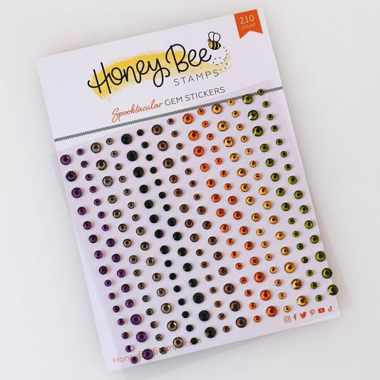 Spooktacular Gem Stickers - 210 Count - Honey Bee Stamps