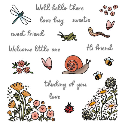 Spring Meadow - 5x6 Photopolymer Stamp Set - RETIRING - Honey Bee Stamps