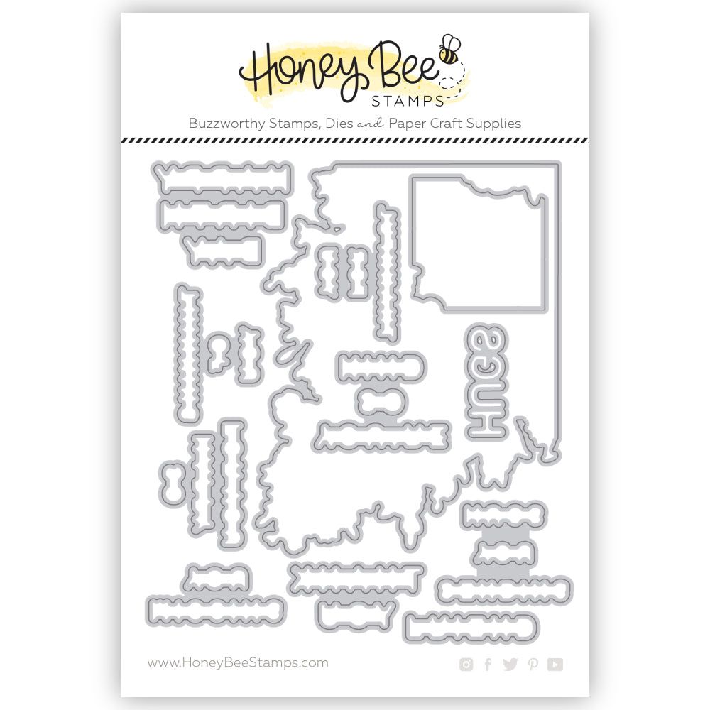 Squared Spring Florals - Honey Cuts - Coordinating Dies - Honey Bee Stamps
