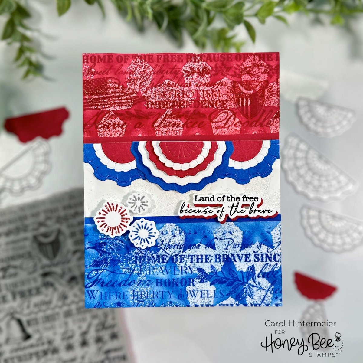 Star Spangled 3D Embossing Folder - Honey Bee Stamps