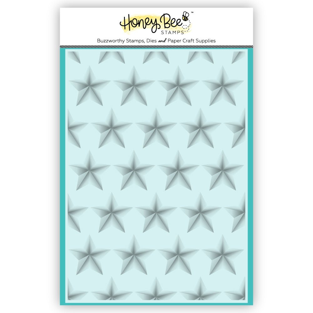 Star Spangled 3D Embossing Folder - Honey Bee Stamps