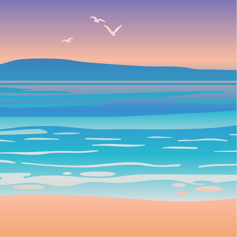 Steady Waters - 6"x6" Stencil Set of 2 Layering Background Stencils - Honey Bee Stamps