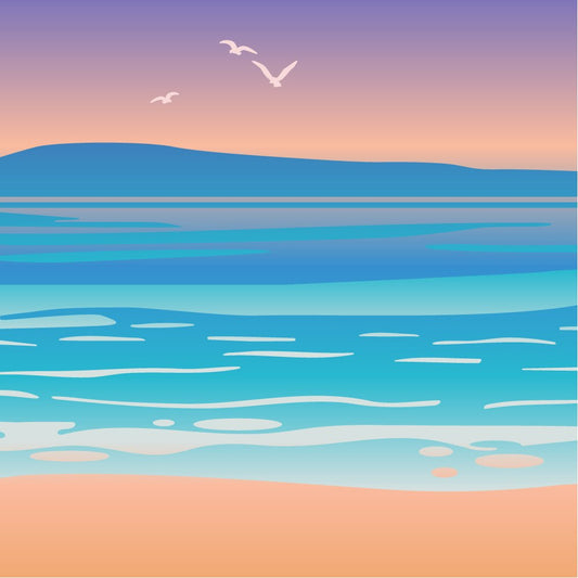 Steady Waters - 6"x6" Stencil Set of 2 Layering Background Stencils - Honey Bee Stamps