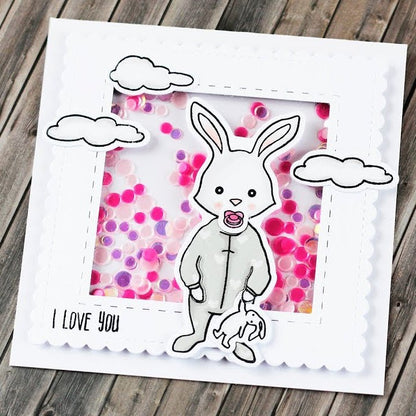 Stitched Scallop Squares - Honey Cuts - Stand - Alone Dies - Honey Bee Stamps