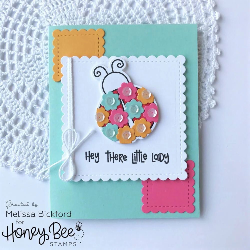 Stitched Scallop Squares - Honey Cuts - Stand - Alone Dies - Honey Bee Stamps