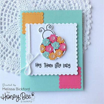 Stitched Scallop Squares - Honey Cuts - Stand - Alone Dies - Honey Bee Stamps