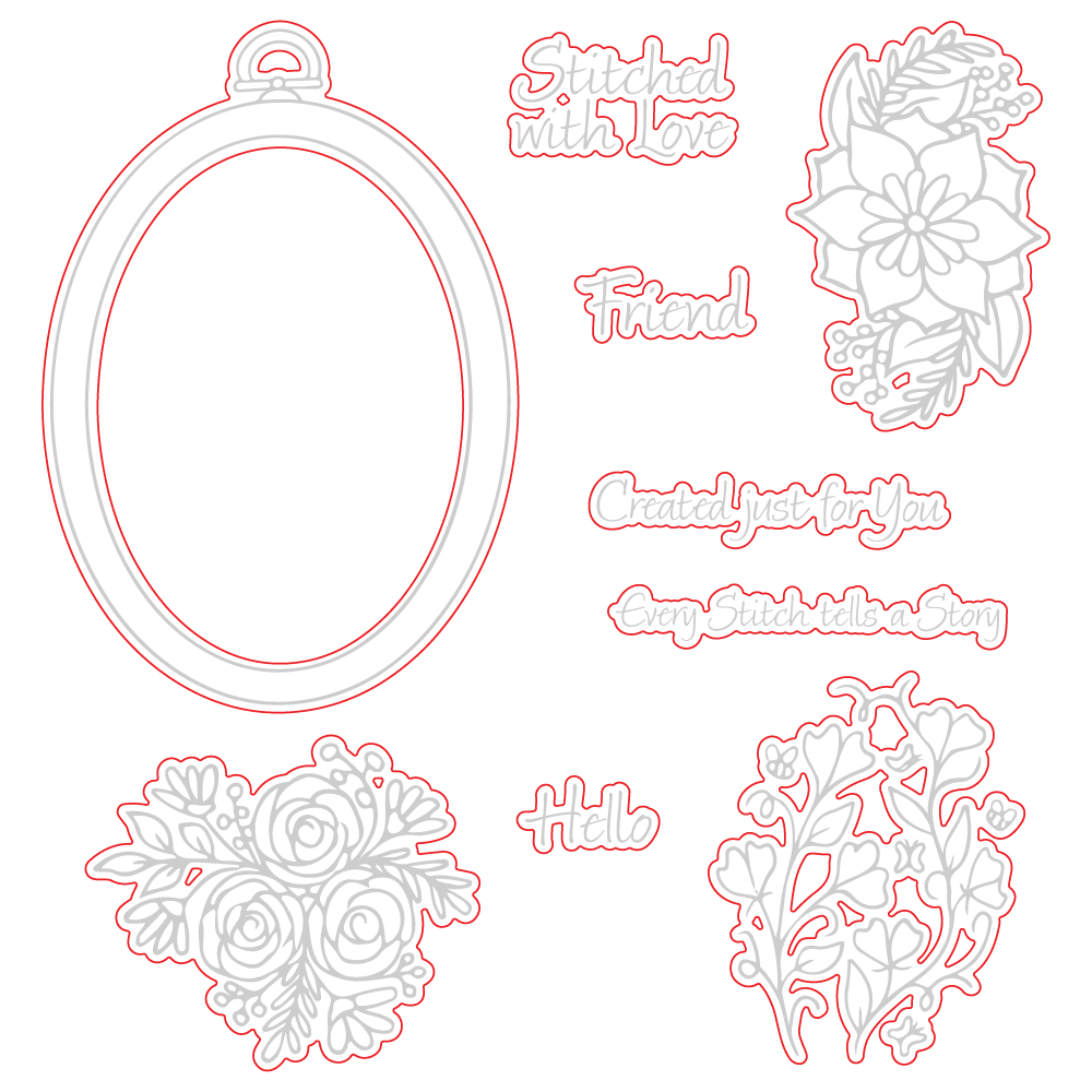 Stitched With Love - Honey Cuts - Coordinating Dies - Honey Bee Stamps