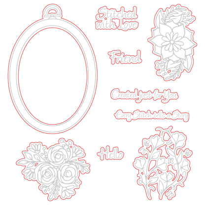 Stitched With Love - Honey Cuts - Coordinating Dies - Honey Bee Stamps