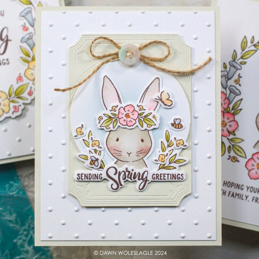 Storybook Spring - Set of 4 - 6"x6" Coordinating Stencils - Honey Bee Stamps