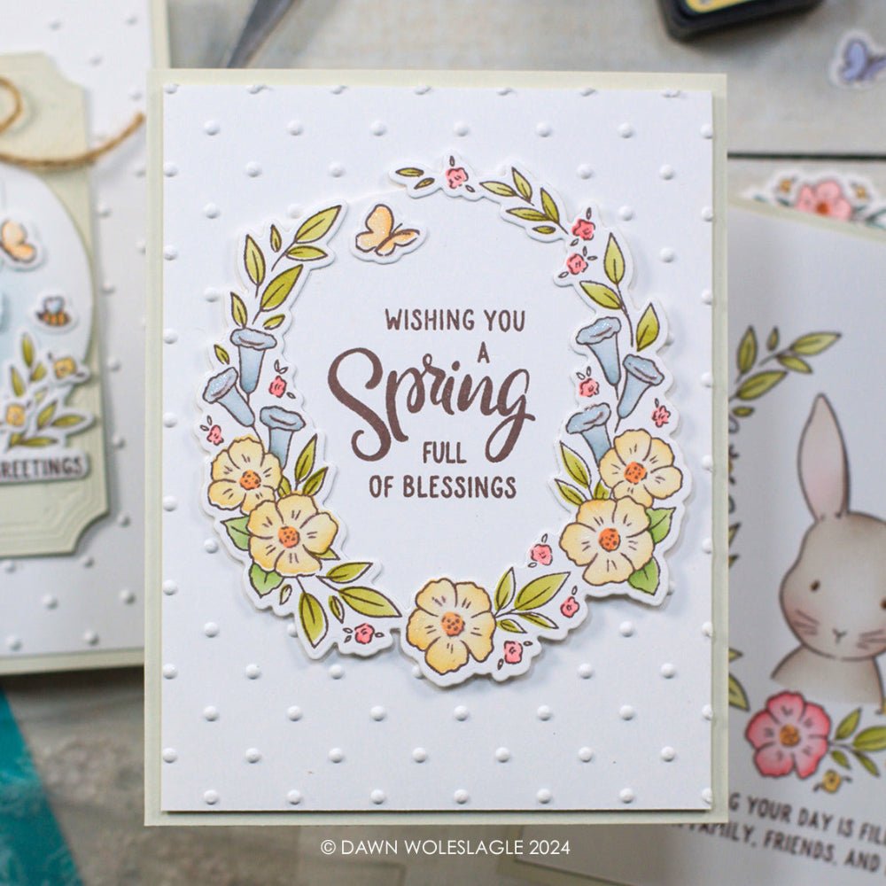 Storybook Spring - Set of 4 - 6"x6" Coordinating Stencils - Honey Bee Stamps