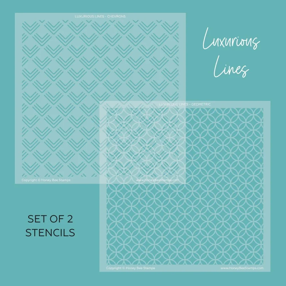 Luxurious Lines - 6"x6" Stencil Set of 2 Background Stencils – Honey ...
