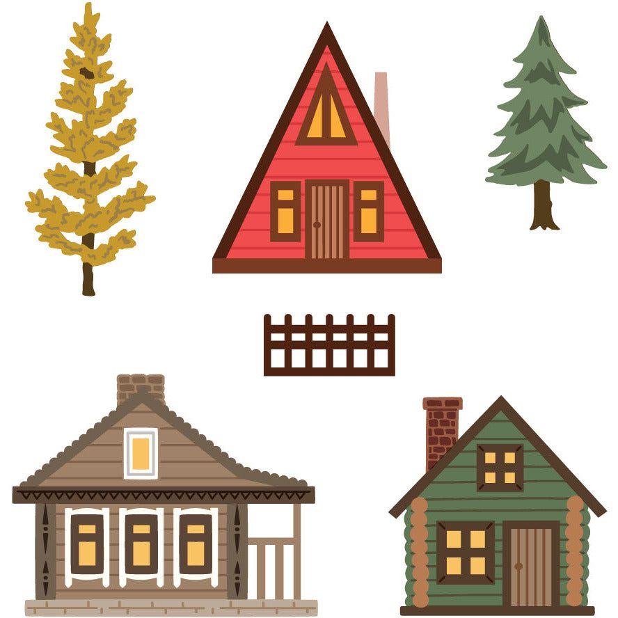 Summer Cabins - Honey Cuts - Stand - Alone Dies - Honey Bee Stamps