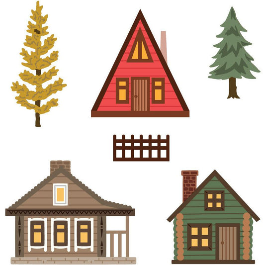 Summer Cabins - Honey Cuts - Stand - Alone Dies - Honey Bee Stamps