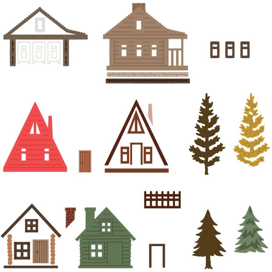 Summer Cabins - Honey Cuts - Stand - Alone Dies - Honey Bee Stamps