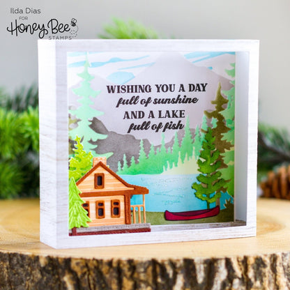 Summer Cabins - Honey Cuts - Stand - Alone Dies - Honey Bee Stamps